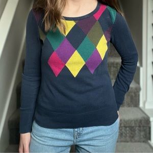 G.H. Bass & Co. Cashmere Blend Crewneck Argyle Sweater